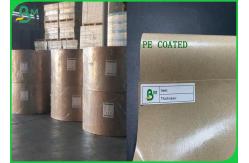 China Greaseproof 140g + 15g Glossy PE Coated Kraft Paper In Roll 790mm supplier