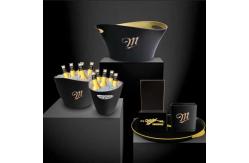 China Custom Logo Bar Led Wine Cooler Plastic Acrylic Ice Bucket Big Capacity supplier