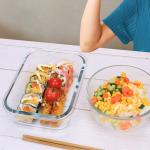 Large Food Airtight Storage Containers Glass Plastic Cover