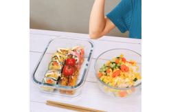 China Large Food Airtight Storage Containers Glass Plastic Cover supplier