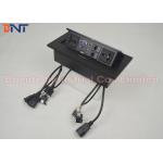 Standard Square Panel Pop Up Desk Power Outlet With Rectangle Press Button