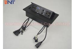 China Standard Square Panel Pop Up Desk Power Outlet With Rectangle Press Button supplier