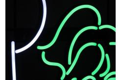 China Play Badminton PVC Leon Sign White Green Color supplier