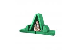China Velvet Polyester Kids Foam Play Couch 6PCS With Waterproof Inner Liner supplier