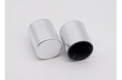 China Silver Matte Aluminum Perfume Bottle Caps With Raised Inner PE Part supplier