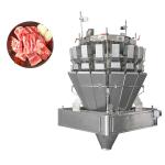 Frozen Meat Fresh Raw Pork Chops Ribs Multihead Weigher Packing Machine With Screw Feeding for sale