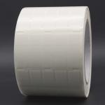 12.7*28.1-12.5mm,1.5mil White Matte Translucent Water Resistant Vinyl Cable Label for sale