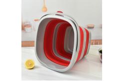 China 10L Portable Plastic Collapsible Cleaning Bucket With Handle Space Saving supplier
