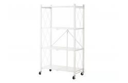China Folding Movable Multi Layer Kitchen Shelf Microwave Oven Storage supplier