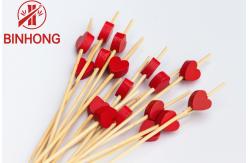 China Disposable Bamboo Plain Color 6CM Cocktail Bamboo Sticks supplier