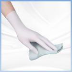 White Dental Exam Gloves Non Slip Synthetic Nitrile Gloves for sale