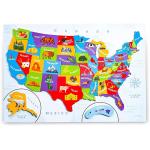 United States America Puzzle Map With 44 Magnetic Pieces  19 X 13 Inches for sale