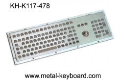 China Dustproof metal panel mount keyboard with trackball and number keypad supplier