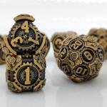 Gear Metal Dice Set DND Dungeons And Dragons TRPG Polyhedral Dice D6 Table