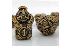 China Gear Metal Dice Set DND Dungeons And Dragons TRPG Polyhedral Dice D6 Table supplier