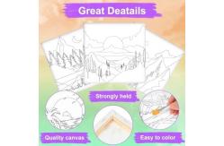 China Matte Finish Landscape Paint By Numbers Canvas With Wooden Frame supplier
