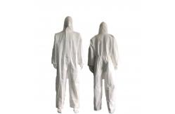 China Zipper Closure CE Disposable White Microporous Protective Coverall For Breathability supplier