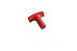 China Latch Operation Cable End Fittings Red T-Handle With Brass Threaded Insert supplier