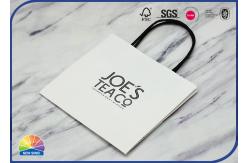China Twisted Handles 180gsm White Kraft Paper Tote Bag Matt Varnish supplier