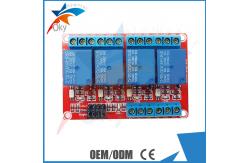 China Lightweight Four Channel Relay Module For Arduino , Red Board supplier