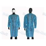 Blue PP Long Sleeve Hospital Disposable Isolation Gowns Anti Dust For Lab / Industry for sale