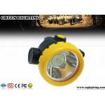 Mining Cordless Cap Lamp Rechargeable Battery Powered With Main And Sub Light for sale