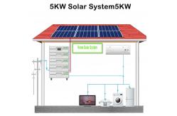 China Complete 5Kw Home Solar Generator 5000W 220V System On Grid supplier