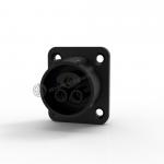 Female Powercon IP65 Waterproof 3 Core Connector Plastic Black for sale