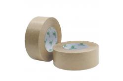 China Self Adhesive Brown Paper Packing Tape Fiberglass Reinforced Flatback Kraft Packing Tape supplier