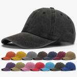 Custom  Black Embroidery 100% Cotton Wash Dad Hat for sale