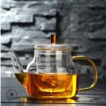 Durable Stovetop Safe Teapot , Borosilicate Glass Clear Teapot With Infuser