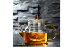 China Durable Stovetop Safe Teapot , Borosilicate Glass Clear Teapot With Infuser supplier