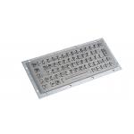 64 Keys Stainless Steel Backlit Usb Keyboard , Industrial Metal Keyboard With Trackball