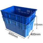 Nestable Plastic Crates 600 X 400 Dynamic Load 50Kg For Vegetables Fruit for sale