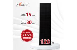 China Black Solar Panel Flat BIPV Roof Tiles Double Glass 120W Sustainable Material supplier