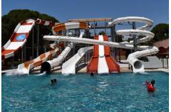 China 1 People Backyard fibreglass pool water slide 7m Width supplier