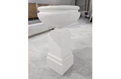 China Hand Carved Fiberglass Customized Flower Pots with Drainage Hole supplier