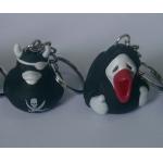 Vampire Halloween Rubber Mini Duck Keychain Bloodsucker Design Promotional Gift