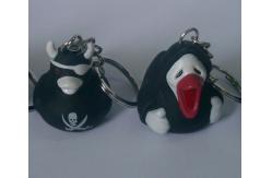 China Vampire Halloween Rubber Mini Duck Keychain Bloodsucker Design Promotional Gift supplier