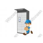 Click Collect Parcel Delivery Lockers Rfid Indoor Android System Remote Control
