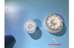 China Transparent Sapphire Glass Liquid Valve Screw Thread Hole Customized Shape supplier