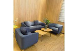China Fabric Office Sofa Couch 3 Seater Office Sofa And Coffee Table Set supplier