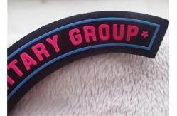 China Shoes Or Bags Rubber Logo Patches , 3D Embossed Badge Silicone Patches supplier