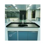 Blue Finish Lab Island Work Tables Steel Wood 1500*850mm for sale