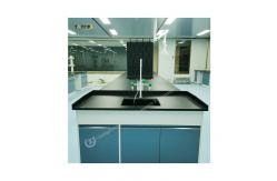 China Blue Finish Lab Island Work Tables Steel Wood 1500*850mm supplier