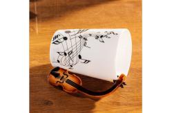 China 3D Creative Travel Custom Ceramic Mugs 13OZ With Violin Handgrip supplier