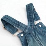 Baby Girl Embroidery Denim Dungaree Shorts With Adjustable Strap Spring Summer