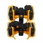 YOBANG Yellow Street Rollers Flashing Heel Wheels Clip on Skates two wheels for Kids for sale