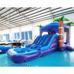 Palm Tree Jumping Inflatable Bouncer Slide With Triple Stitching for sale