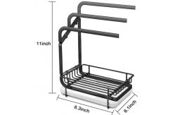 China Sponge Holder Kitchen Sink Caddy Organizer With Drain Pan supplier